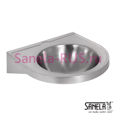 Нержавеющая раковина для инвалидов матовая SLUN 47X арт: 93478 Sanela Чехия (фото, схема)