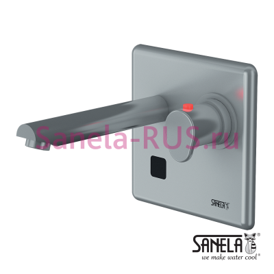 Настенный бесконтактный смеситель SLU 04HT25B арт: 65044 Sanela Чехия (фото, схема)