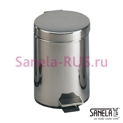 Нержавеющее мусорное ведро с педалью SLZN 15 арт: 95150 Sanela Чехия (фото, схема)
