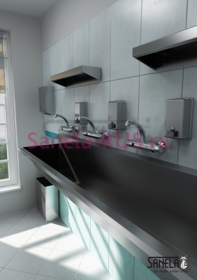 Настенный бесконтактный смеситель SLU 25 арт: 03250 Sanela Чехия (фото, схема)