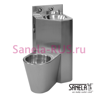 Угловой унитаз налево с умывальником SLWN 08L арт: 94081 Sanela Чехия (фото, схема)