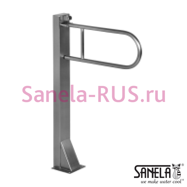 Нержавеющий откидной поручень 550мм на ножке SLZM 07